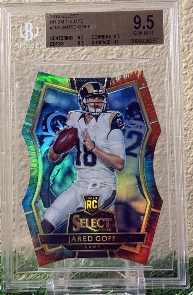 2016 Panini Select Prizm Tie Dye Jared Goff /25 #101 BGS 9.5 Rookie RC