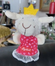 Sigikid Fingerpuppe Schaf mit Krone Prinzessin Rotes Kleid mit Herzen in pink