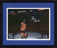 Framed Zach Hyman Edmonton Oilers Signed 8x10 Opening Night Introduction Photo