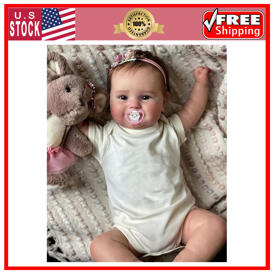 TERABITHIA 20" Reborn Baby Doll Girl, Full Body Silicone Vin