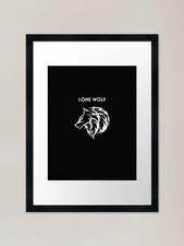 Lone Wolf | For Dark Backgrounds Fr Framed Wall Art Poster Canvas Print Picture