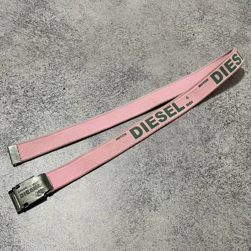 Roupa de rua logotipo grande rosa estilo Y2K cintos vintage diesel - Imagem 3 de 4