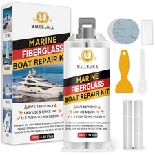 Marine Fiberglass Repair Kit for Boats, Gel Coat White