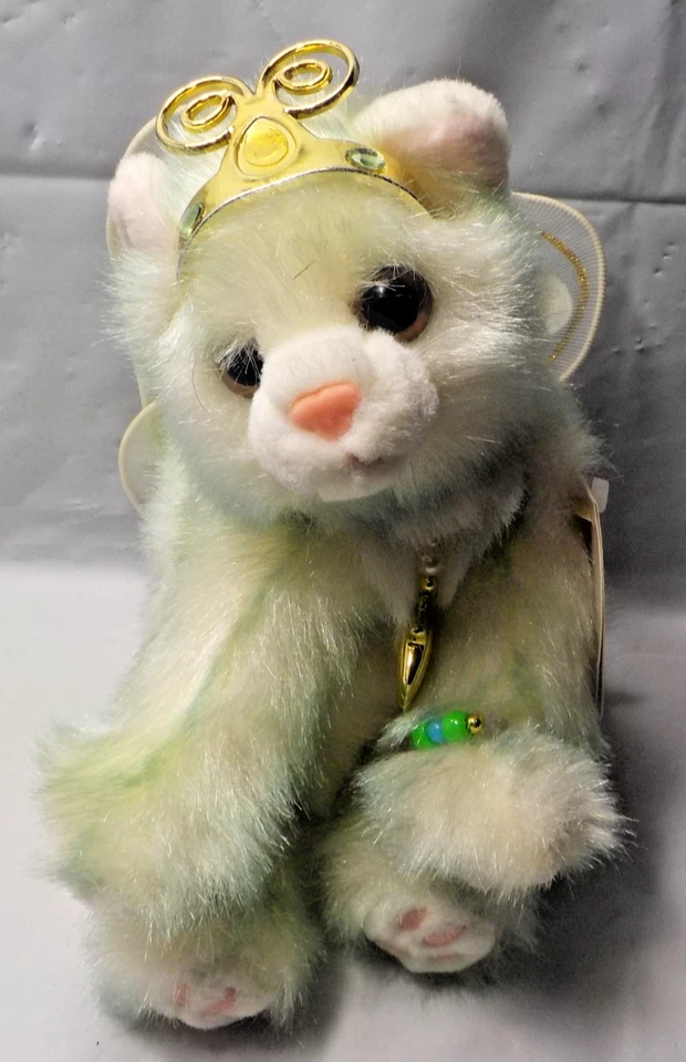 AURORA CATAPILLERS PLUSH LIGHT GREEN CAT "MARINA" CROWN & JEWELS WINGS with tag - Image 2 of 4