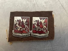 Lot Of 2 Vintage WWII USAMM US Army's 21st Anti-Aircraft Artillery Battalion Pin