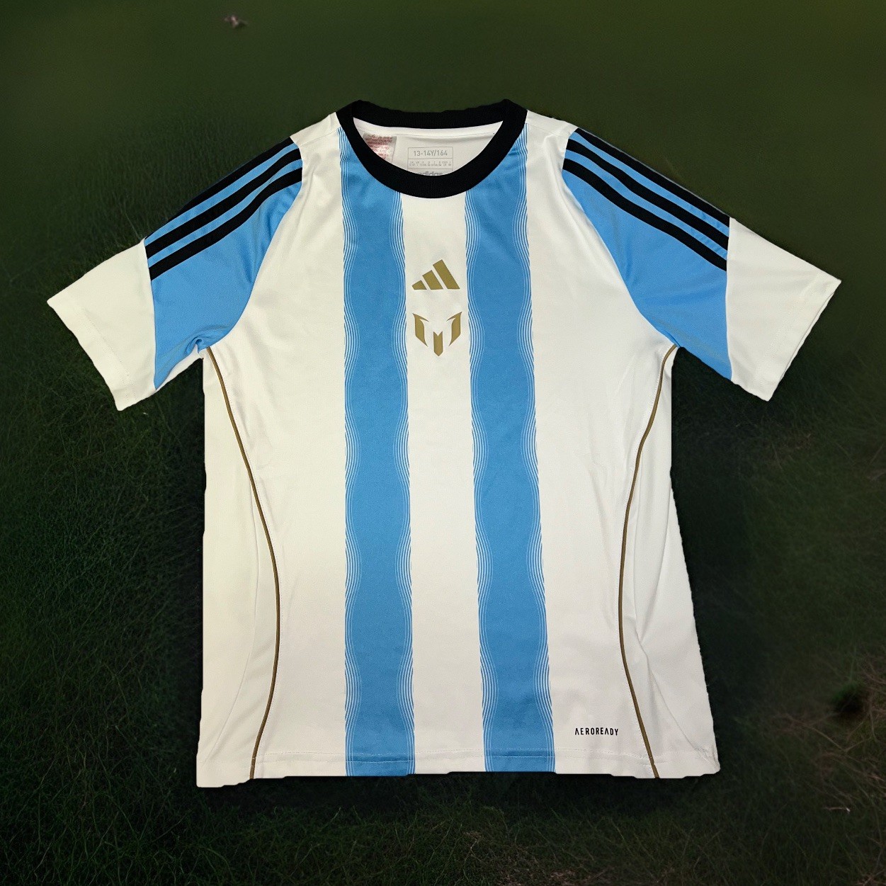 Adidas Messi TR JSY Argentina Blue/White Jersey IZ2998 Youth Sz 13-14/Large EUC