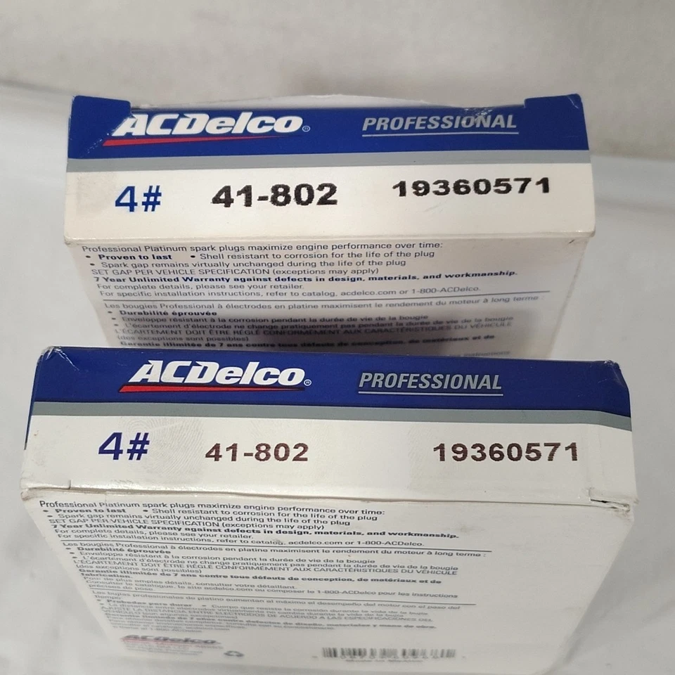 Juego profesional de 8 bujías AC Delco Platinum originales nuevas 41-802 Foto 3 de 4