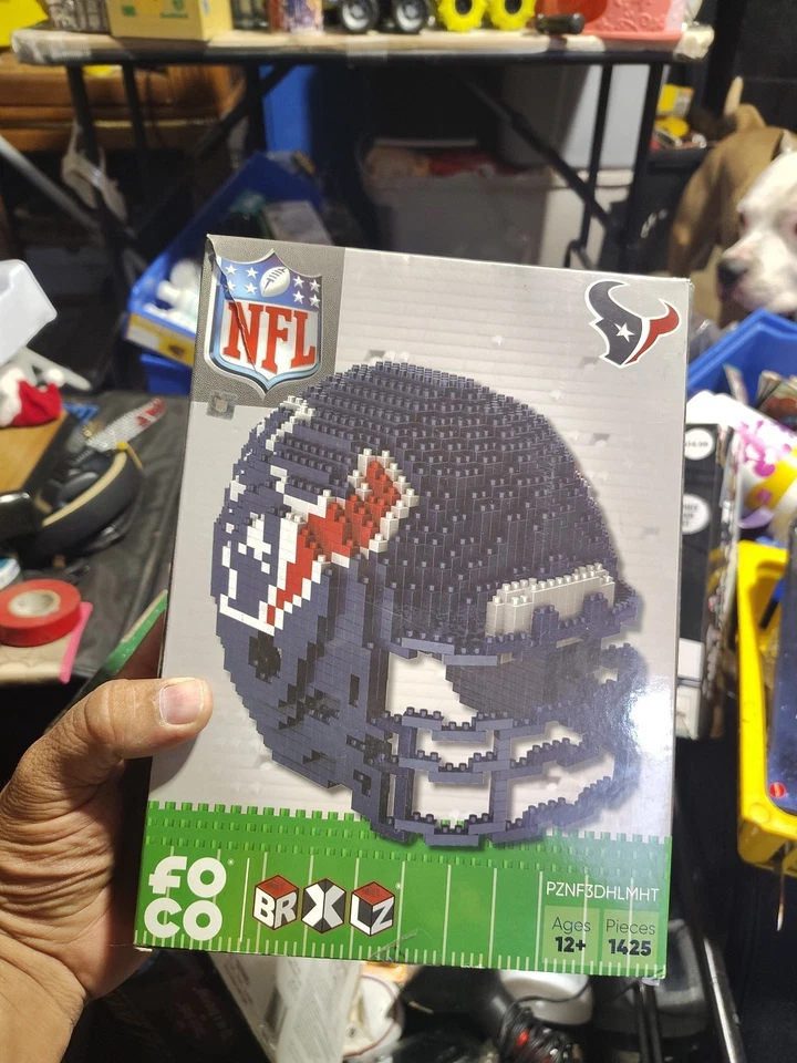 Conjunto de construção de capacete FOCO BRXLZ Houston Texans licenciado oficialmente 1425 peças *LEIA* - Imagem 2 de 2