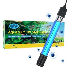 Aquarium Light 5W for 20-75 Gallon Submersible Clean Green Lamp CTUV-H6F/CTUV-H5