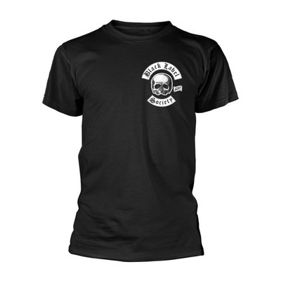 BLACK LABEL SOCIETY - SKULL LOGO POCKET (BLACK) BLACK T-Shirt, Front & Back Prin