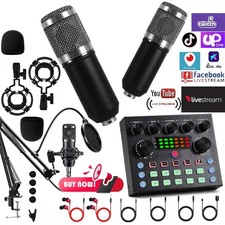 Studio Recording Kit Mixer Condenser Microphone for Live Music Podcast BM-800