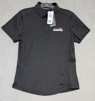 NEW Cutter & Buck Las Vegas Raiders Coors Light Black Polo Womens Small Petite
