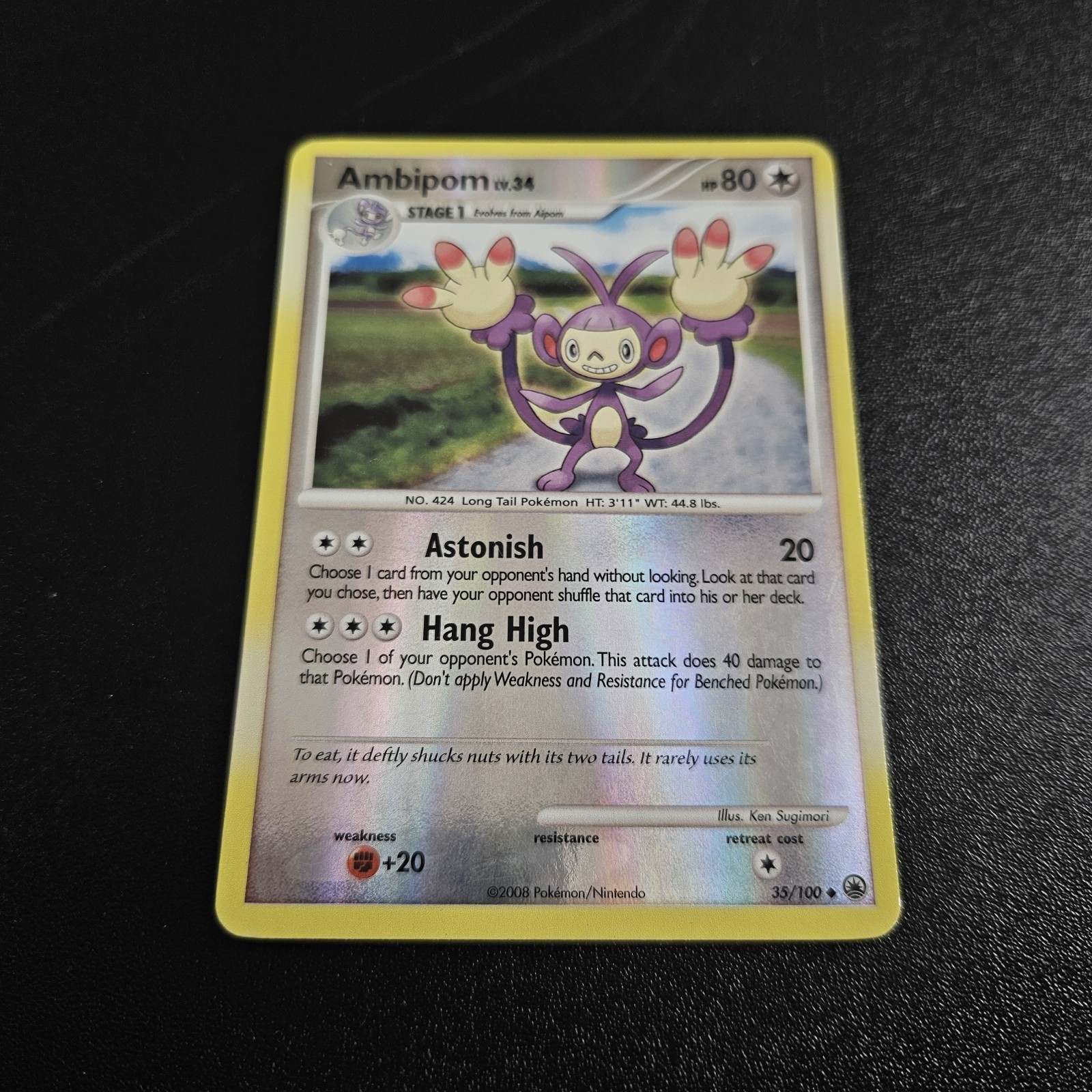 Ambipom 35/100 Majestic Dawn Reverse Holo