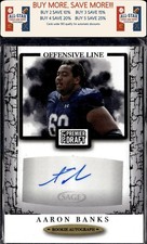 2021 SAGE Premier Draft #A68 Aaron Banks Autographs Black ND Fighting Irish