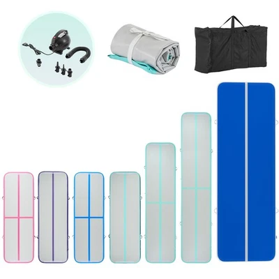 CRENEX 3/4/5/6m Air Turnmatte mit PumpeTrack Gymnastikmatte Tumbling Training Matt