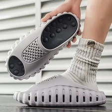 Unisex Pillow Cloud Slides Thick Sole Massage Slippers EVA Beach Sandals Slip On