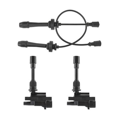 2x Ignition Coils & 2x Spark Plug Wires for Mazda Protege 01-03 Protege5 02-03