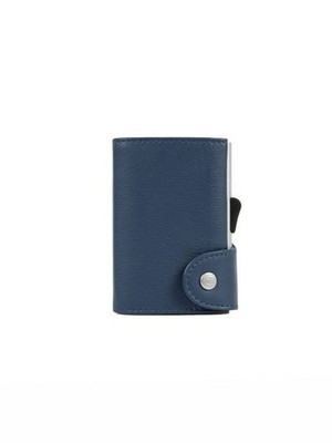 Herren Geldbörse Leder RFID C-Secure CNWCH. Marineblau