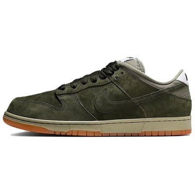 Nike Dunk SB Abrasion Resistant Low Top Skateboard Shoes Unisex Olive Green