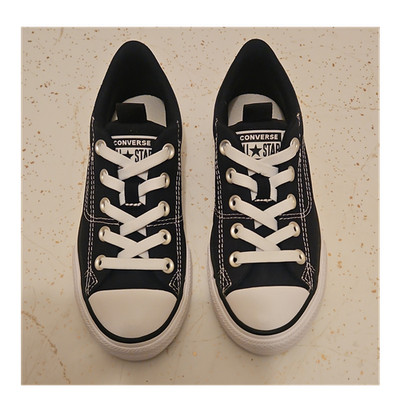 Converse All Star Black White Sneakers Unisex Kids US 2 EUR 33.5 A01036F
