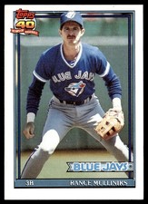 1991 Topps Rance Mulliniks Toronto Blue Jays #229