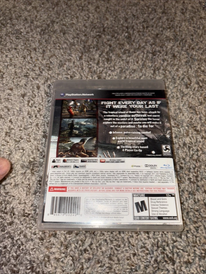 Dead Island Sony PlayStation 3 Completo En Caja (CIB) Como Nuevo Probado Foto 2 de 4