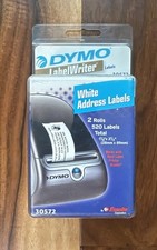 Dymo Labels 30572 2 Rolls 520 Labels White Address Labels 1 1/8”X 3 1/2”