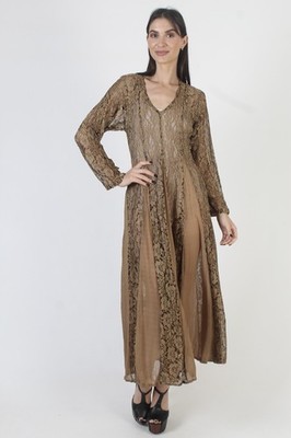 chinese dress ladies Grunge Floral Printed Maxi Dress main image 0