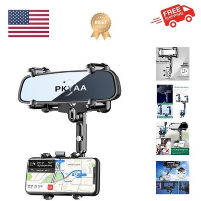 360° Rotating Rearview Mirror Phone Holder - Universal Fit for All Smartphones