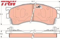 TRW GDB3192 Bremsbelagsatz FüR Scheibenbremse Bremsbelagsatz BremsbeläGe