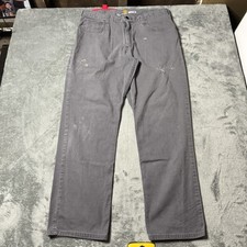 Carhartt Carpenter Gray Workwear Pants Relaxed Fit Size 34x30 Skater Grunge