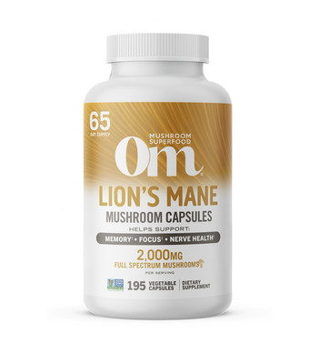 Mushroom Superfood Om Mushroom Superfood Lion's Mane Capsules, 195 ct.
