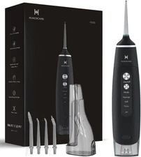 Portable Water Flosser with 2 Tanks,3 Modes,IPX7,Battery (Black)