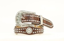 Nocona Scalloped Rhinestone Brown - Accessories Belt Kids - N4426002
