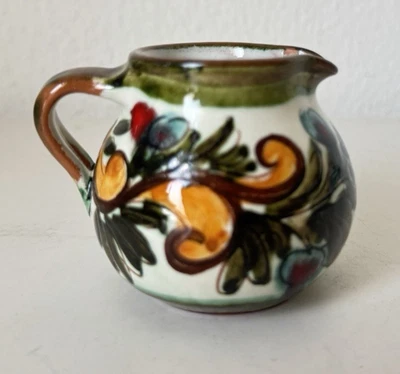 Keramik Blumenvase blau Blumen handbemalt 6 cm GK2751 (2509DE1) 07/26 - Bild 1 von 4