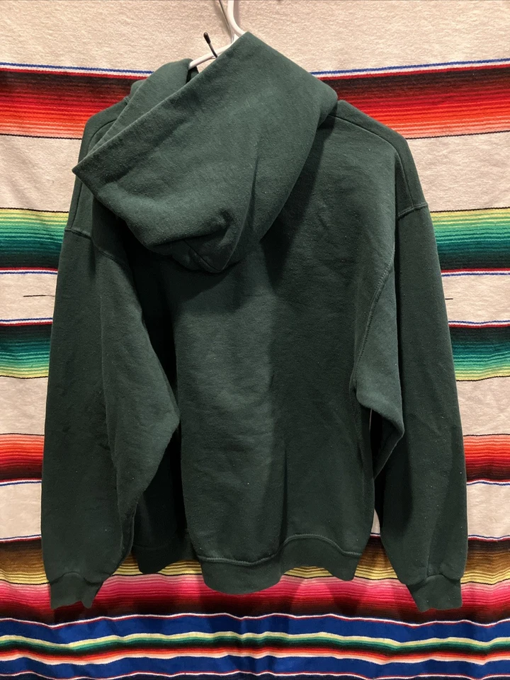 Vintage 90s Y2K Starbucks Coffee Hoodie Sweatshirt Jerzees Large Faded Boxy - Image 4 of 4