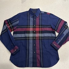 Paul Fredrick Finest Long Staple Cotton Classic Fit Blue Shirt Medium