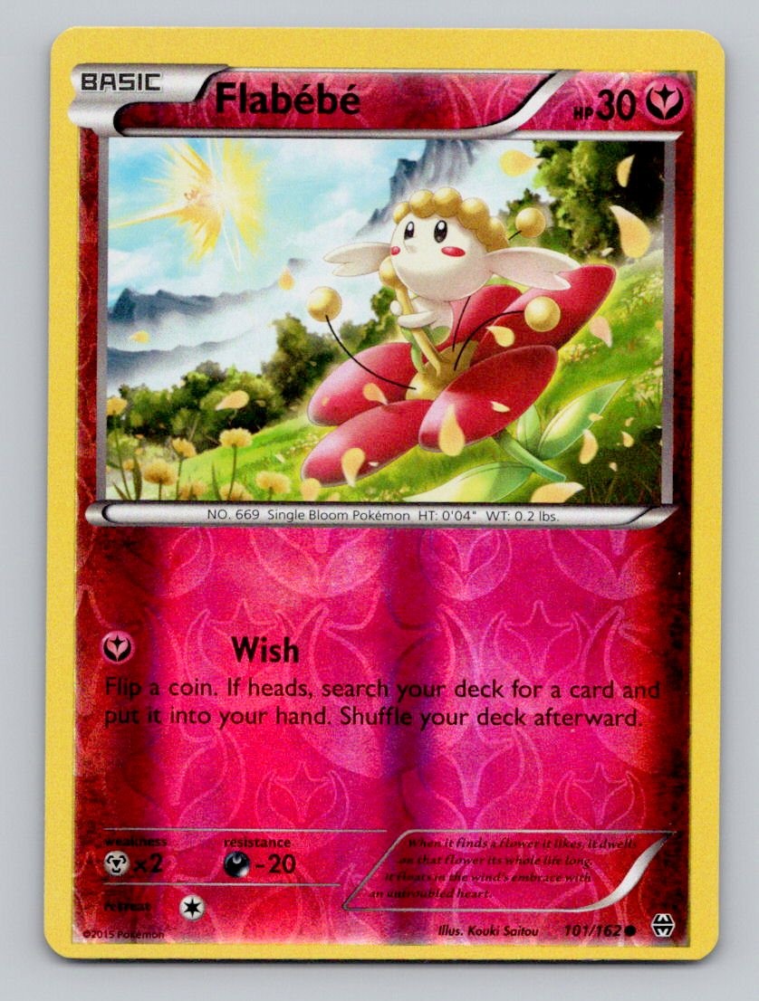 Flabebe 101/162 Common BREAKthrough Pokemon Reverse Holo Near Mint