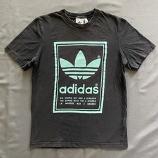 2010s Adidas T Shirt Mens Size Small Black Short Sleeve Trefoil Logo