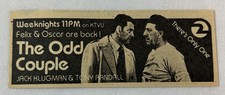 1981 KTVU tv ad~ THE ODD COUPLE are back ~ Jack Klugman, Tony Randall