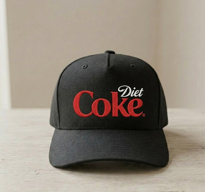 Retro Diet Coke Soda Logo Trucker Cap 2D Embroidery Adjustable Mesh Hat One Size