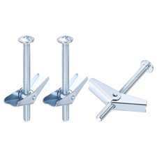 10Pcs Toggle Bolts, 1/4"-20x3" Zinc Plated Hollow Wall Butterfly Anchors