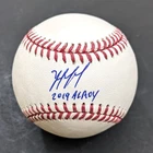 Yordan Alvarez Houston Astros AL ROY Inscribed Signed Baseball Beckett