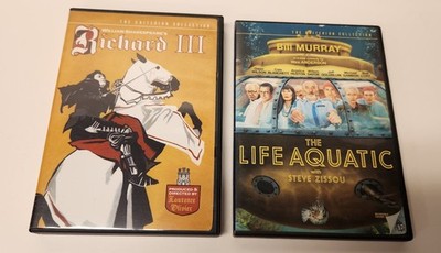 The Criterion Collection DVD Lot of 2 Richard III & The Life Aquatic #213 & #300