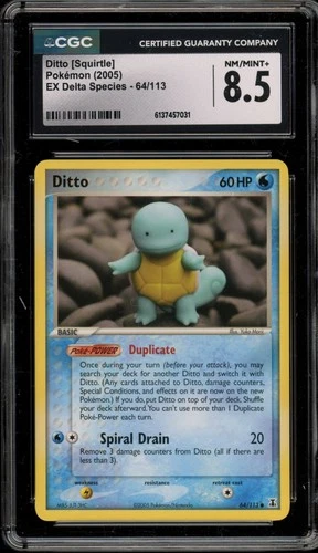 Pokemon Ditto [Squirtle] EX Delta Species #64 CGC 8.5