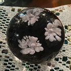 CAITHNESS Art Glass Fleur Paperweight Sphere 1970 Colin Terris Design 4” Diam — photo 4