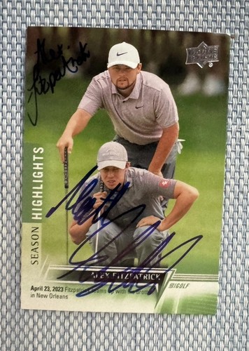 2024 Upper Deck #99 Alex Fitzpatrick Card Dual Signed By Alex & Matt Fitzpatrick