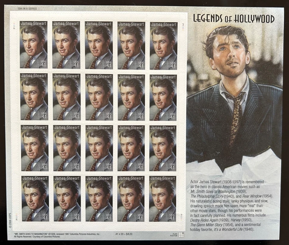 2006 USPS - VEREINIGTE STAATEN - LEGENDS OF HOLLYWOOD -JAMES STEWART- POSTFRISCH - Bild 1 von 1