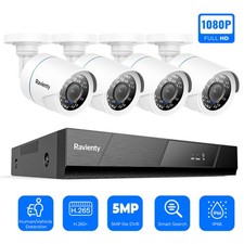 Ravienty 8CH DVR HD 1080P Video CCTV Security Camera System Outdoor Night Vision