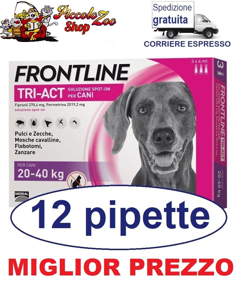 OFFERTA Frontline TRI-ACT 12 Pipette Cane 20-40 kg | SCAD 2027